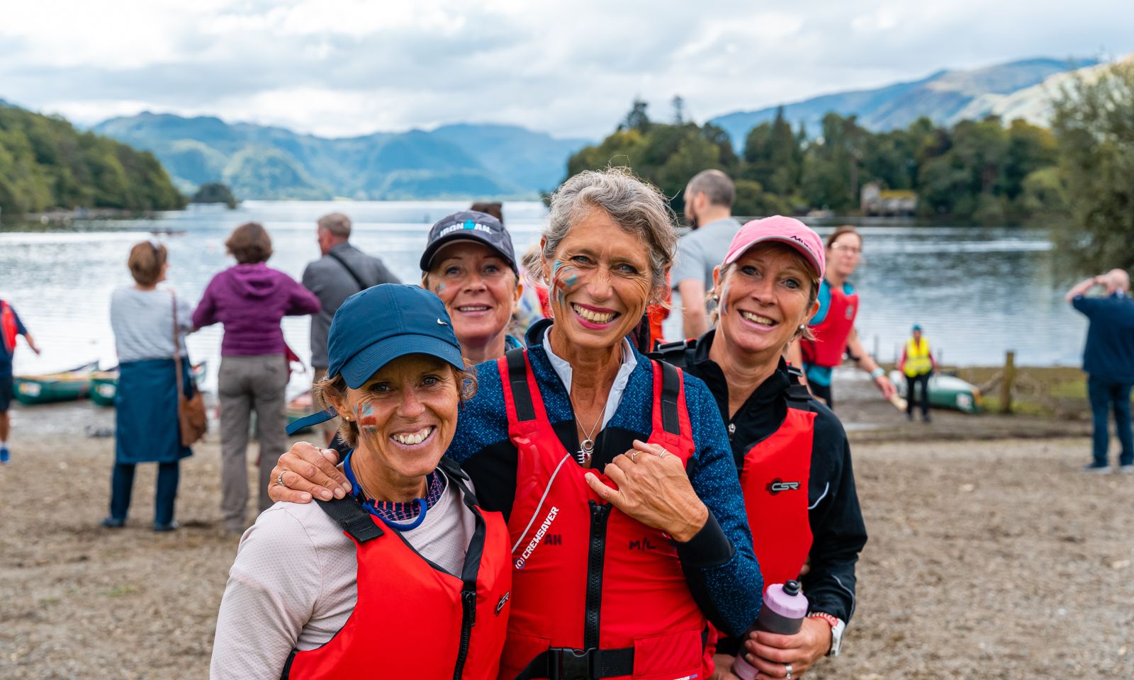 4 men on a challenge event.