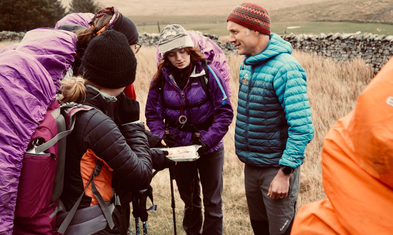 Duke of Edinburgh group talking through their navigation with an instructor from The Adventure Element