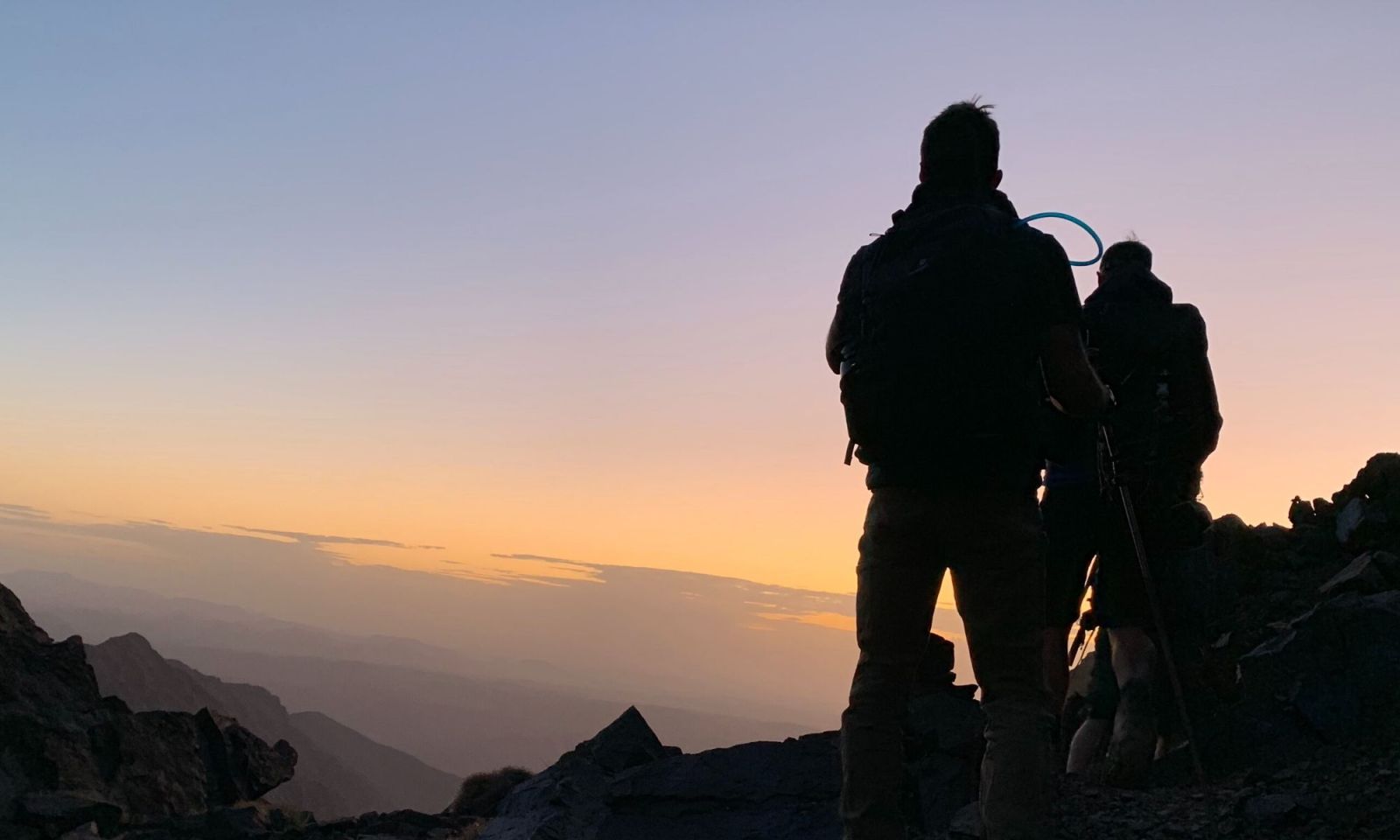 Night time mountain walk