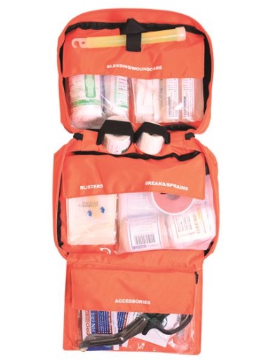 Group first aid kit inside